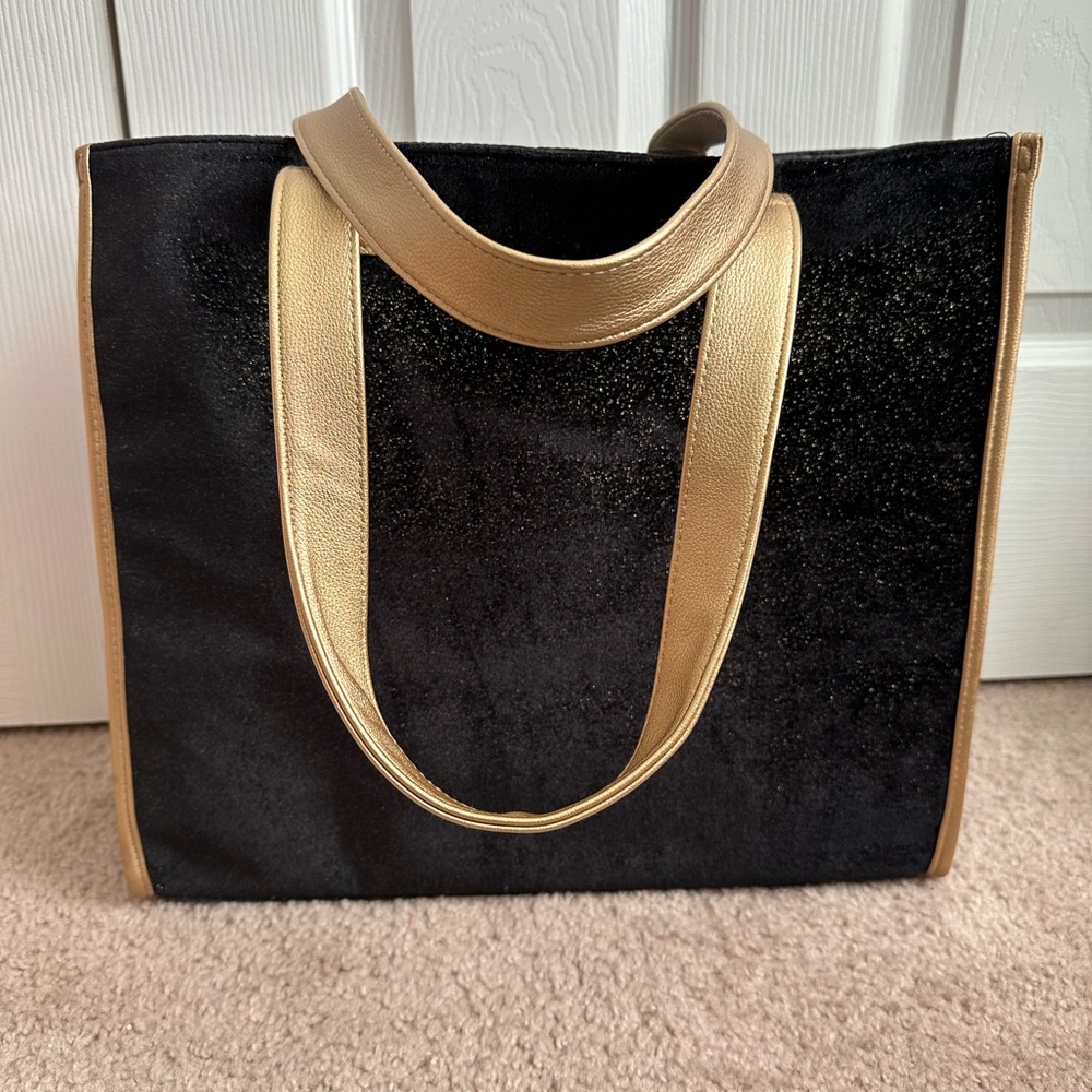 Jimmy Choo Black and Gold Parfums Tote - Picture 3 of 4